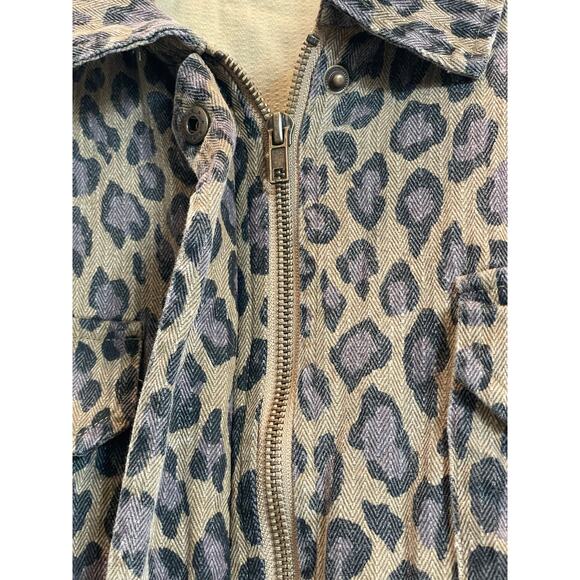 MYSTREE Washed Animal Print Jacket from Buckle Med 100% Cotton - Picture 11 of 12